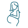 Pictogramme de femme enceinte